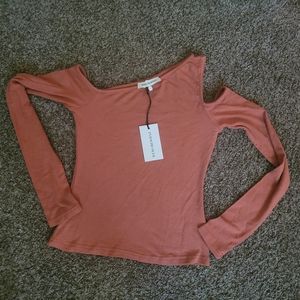 NWT WeWoreWhat top clay/rusty brown/orange size S